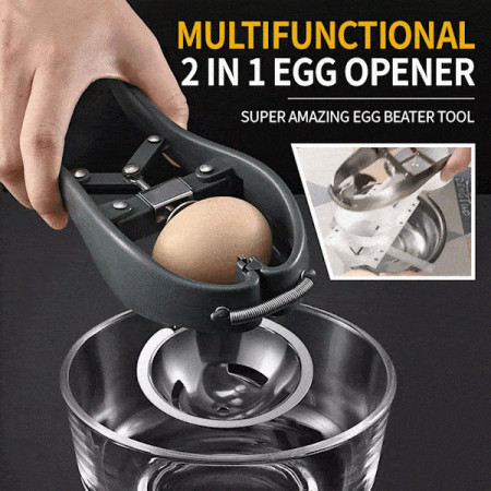 Multifunctional 2 in 1 egg opener