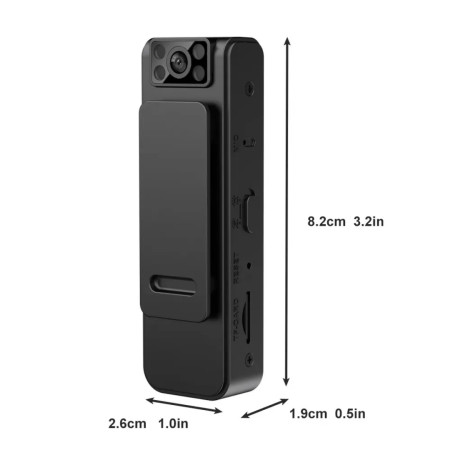 HD 1080P Noise Reduction Portable Night Vision Wearable Body Camera for Home Outdoor
