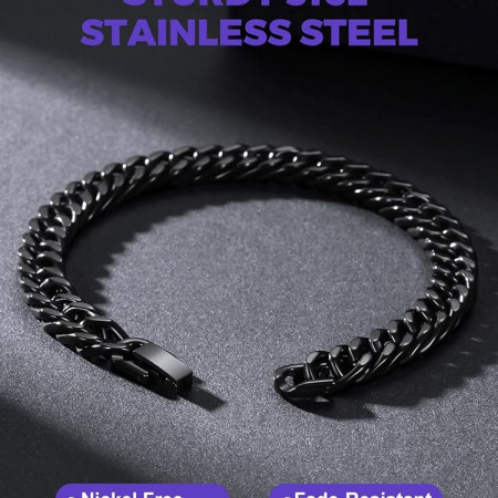 Richsteel Men's Cuban link Chain Bracelet (BR0037)