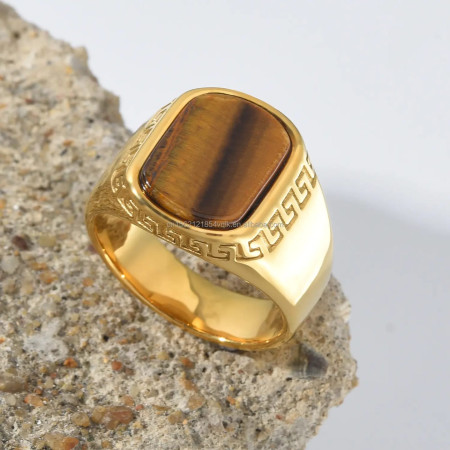 Premium Golden Colour Tiger's Eye Ring